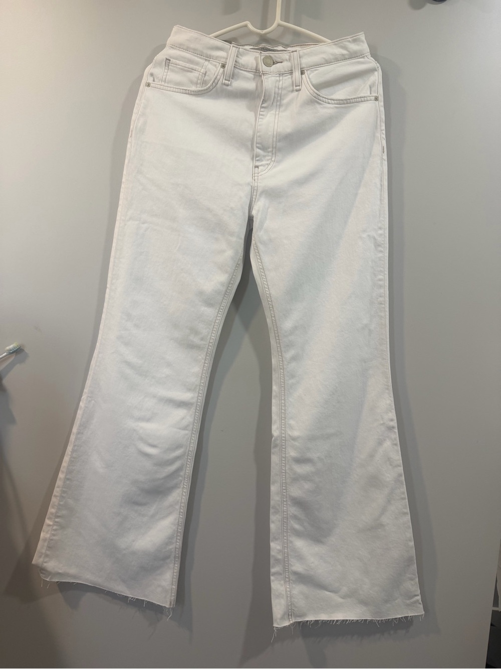 Hudson Jodie Jeans White High-Rise Flare Jeans